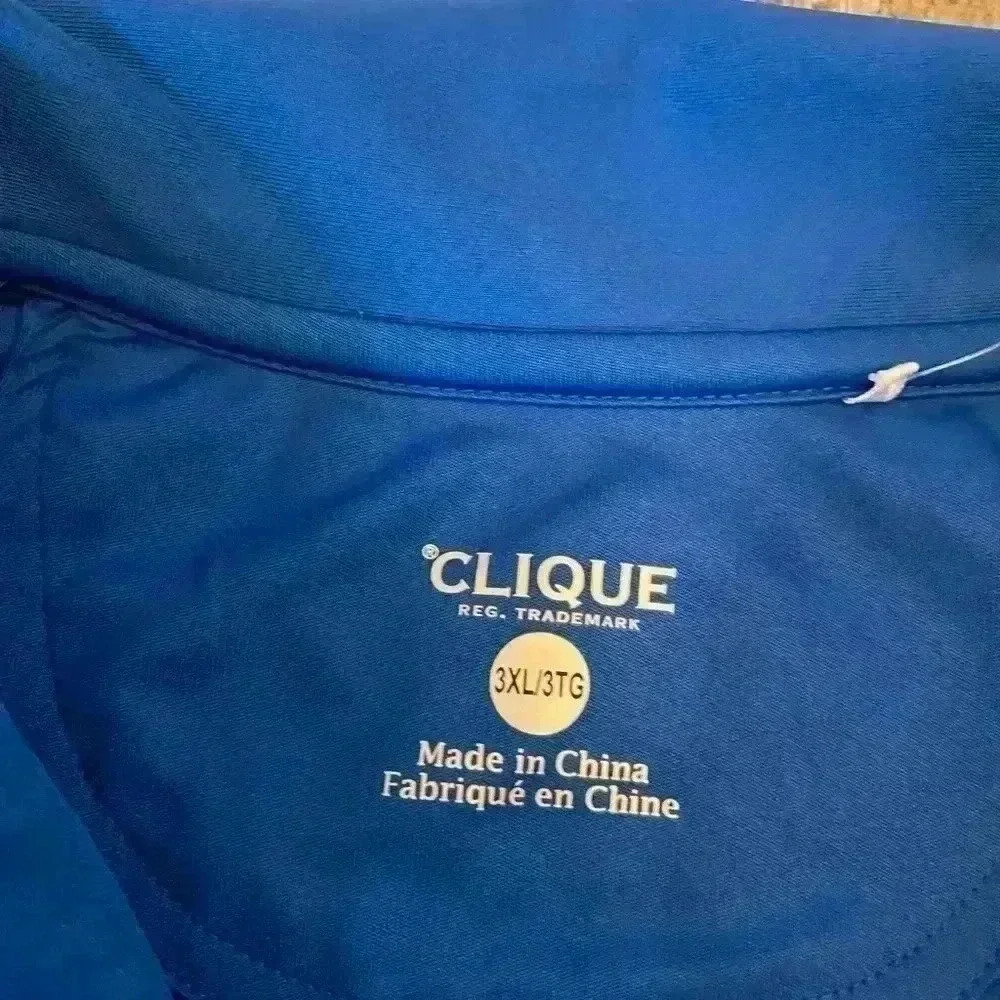 Clique By Cutter & Buck United Short Sleeve Collared Polo Size 3XL color Blue‎ - Picture 3 of 5